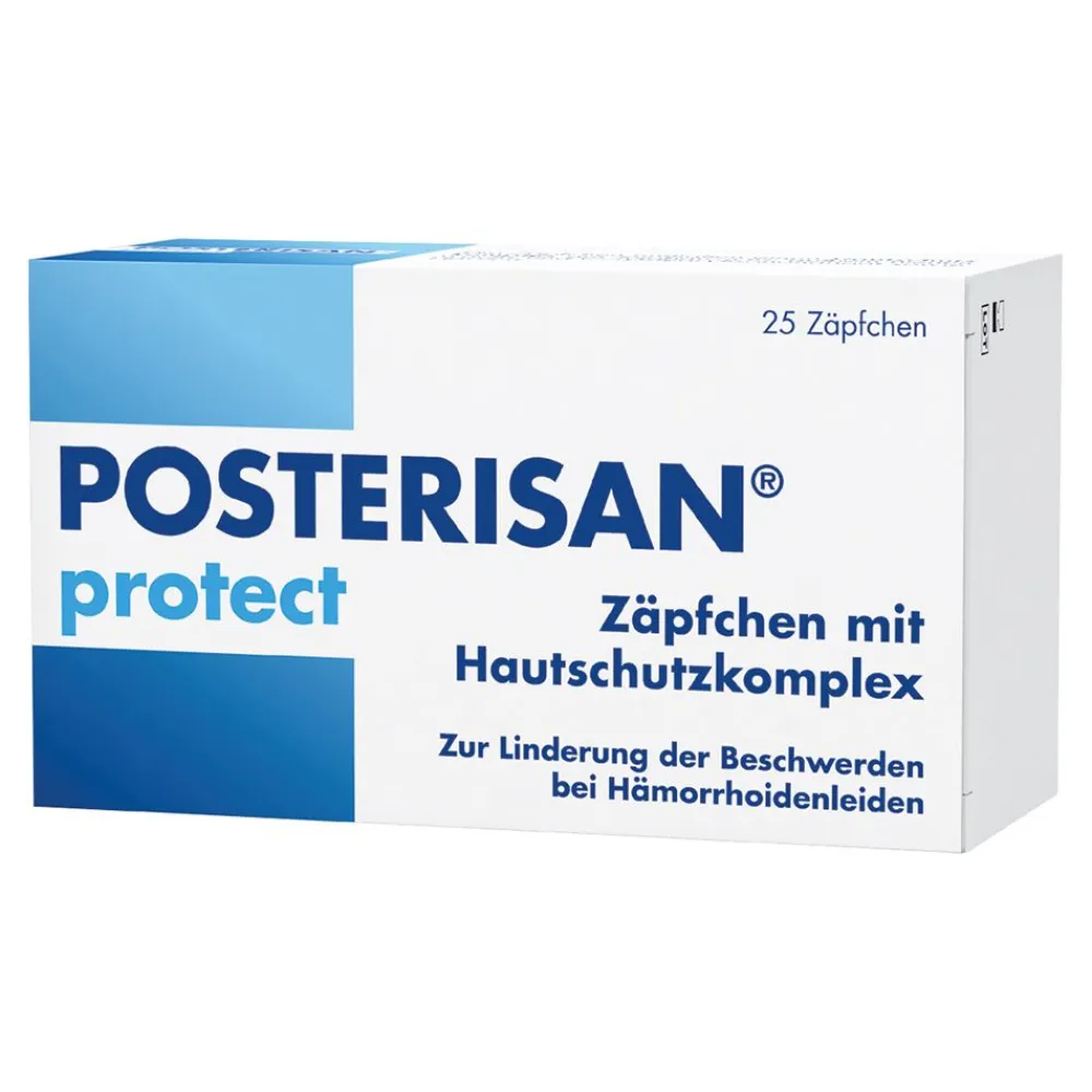 protect Hämorrhoidenzäpfchen bei Reizungen, als Hautschutz und zur Prophylaxe, 25 Stk>Posterisan Clearance