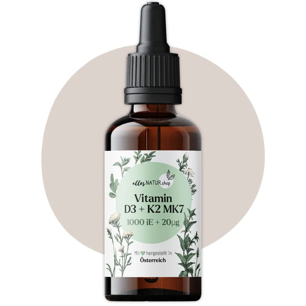 Premium Vitamin D3+K2: 1000 IE hergestellt in Österreich> Hot