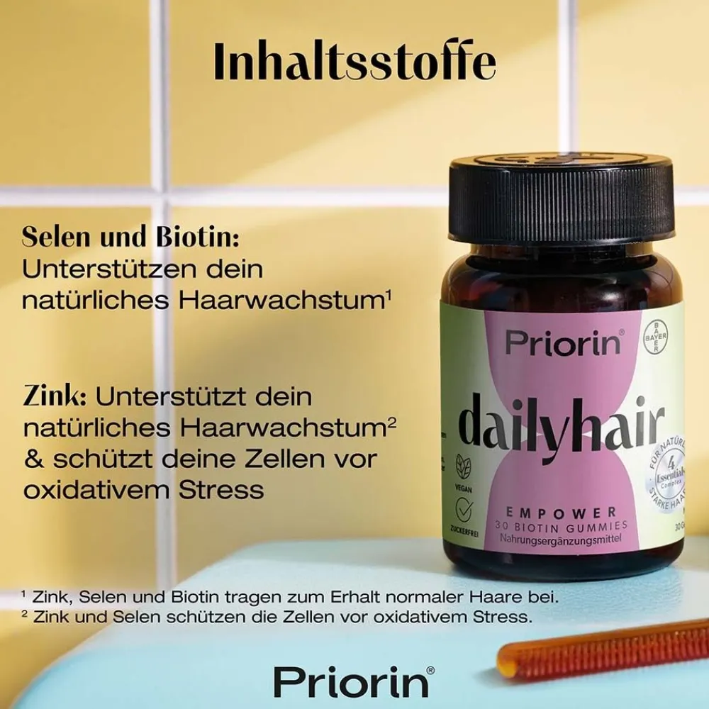 ® dailyhair EMPOWER – Biotin-Gummies für natürlich starke Haare>Priorin New