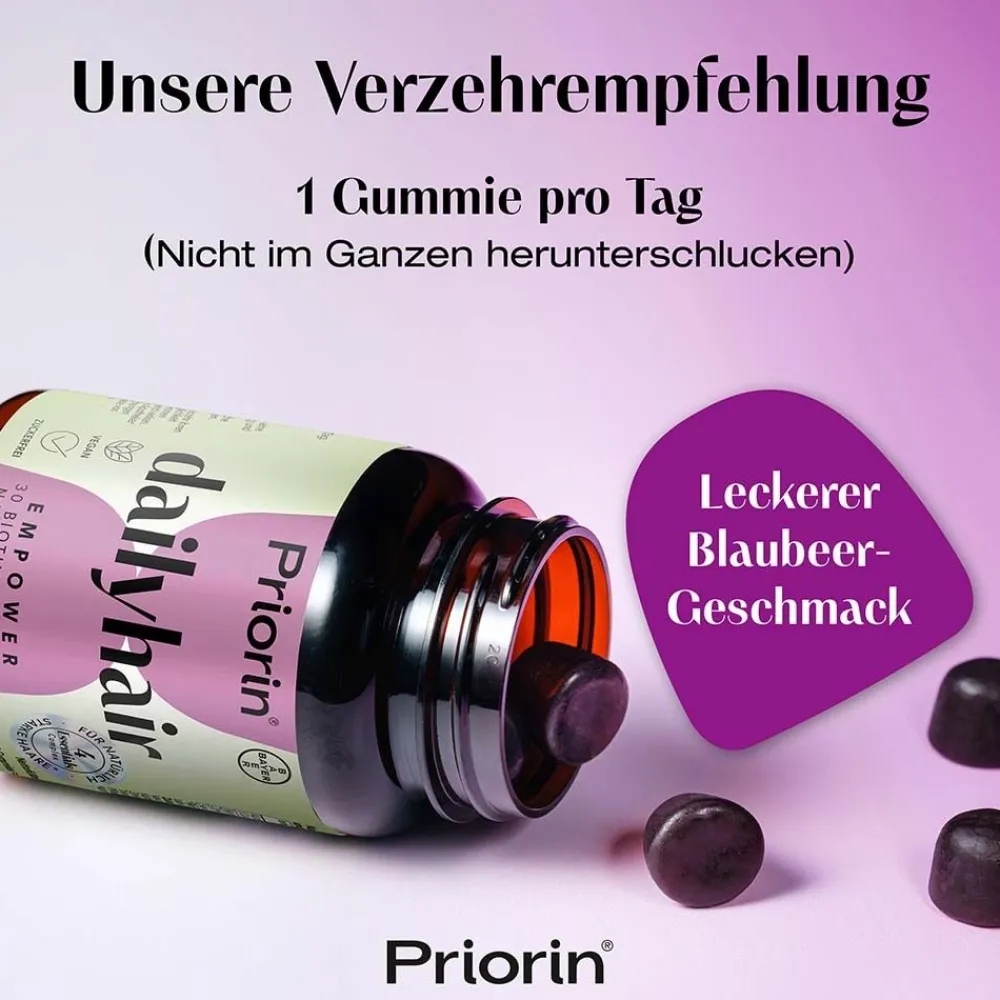 ® dailyhair EMPOWER – Biotin-Gummies für natürlich starke Haare>Priorin New