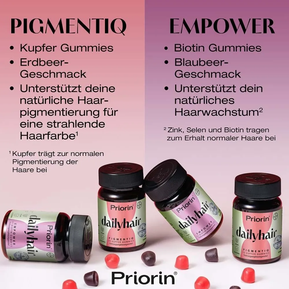 ® dailyhair EMPOWER – Biotin-Gummies für natürlich starke Haare>Priorin New