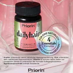 ® dailyhair PIGMENTIQ: Gummies, die die Haarfarbe strahlen lassen|Priorin Best