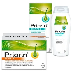 ® Haarpflege-Set: bei hormonell erblich bedingtem Haarausfall bei Frauen|Priorin Discount