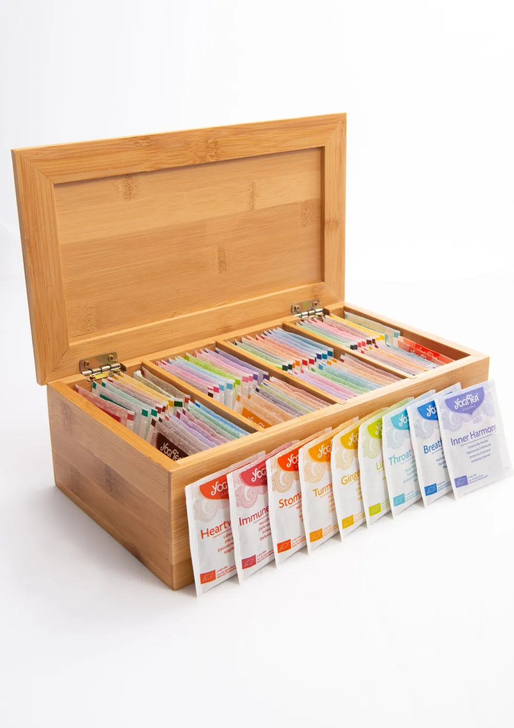 Probierbox aus Holz mit | 48 Bio Sorten (96 Btl)|YOGI TEA Sale