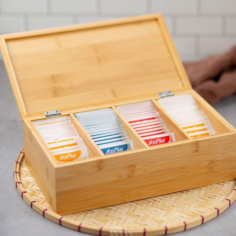Probierbox aus Holz mit | 48 Bio Sorten (96 Btl)|YOGI TEA Sale