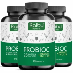 Probiotika Kulturen Komplex Kapseln, Mit 25 Bakterienstämme + Inulin, 180 St –|Raibu Online