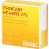 PROCAIN Hevert 2% Injektionslösung Ampullen>