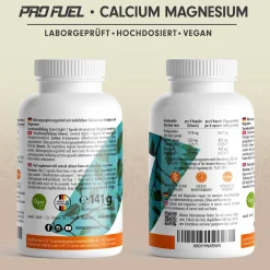 - CALCIUM & MAGNESIUM Kapseln - hochdosiert mit 800mg Calcium & 400mg Magnesium 180 Kapseln|ProFuel Clearance
