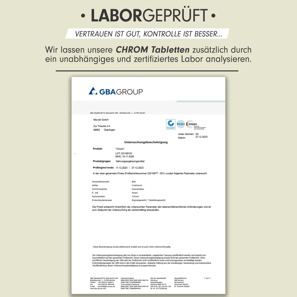 - Chrom Picolinat Tabletten mit 200 mcg Chrom - Unabhängig laborgeprüft>ProFuel Best