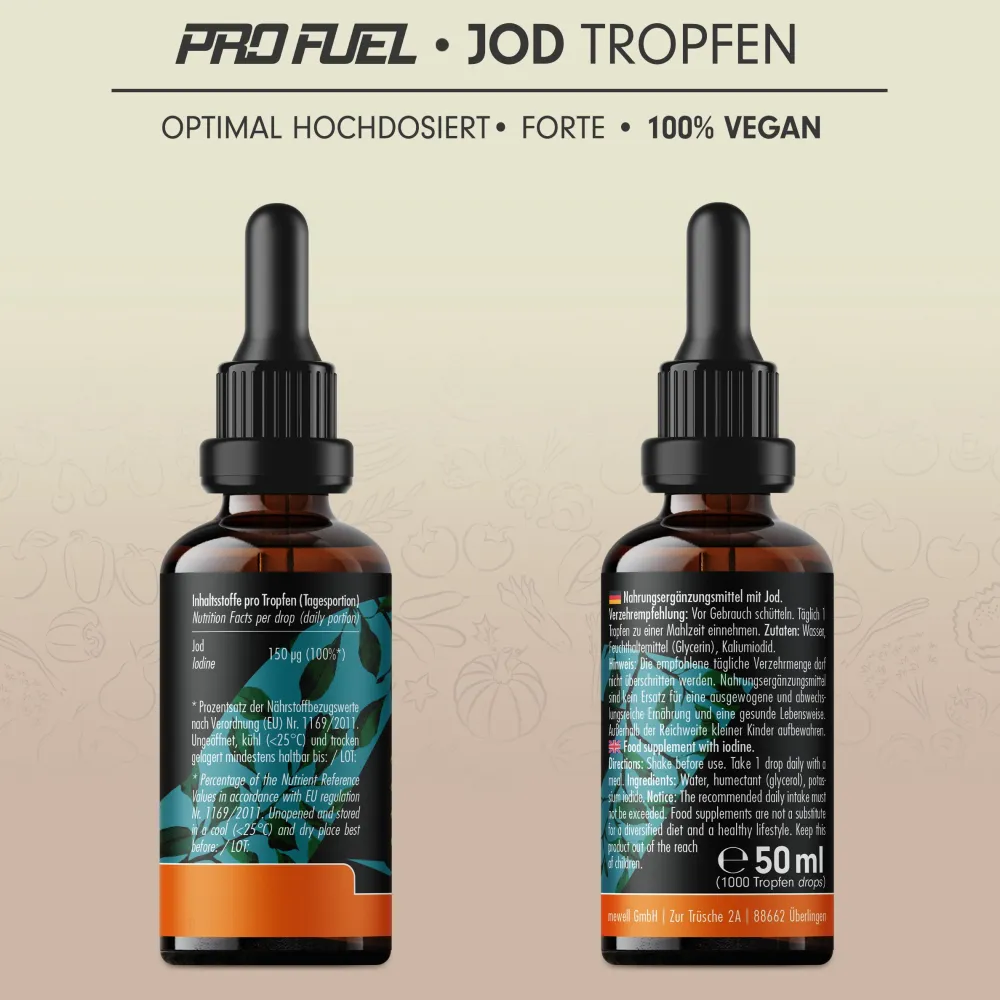 - Jod Tropfen FORTE 1000x mit 150 µg Jod pro Tropfen>ProFuel Discount
