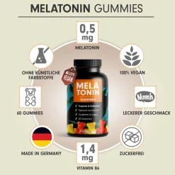 - Melatonin Gummies 60x mit 0,5 mg bioaktivem Melatonin>ProFuel Online