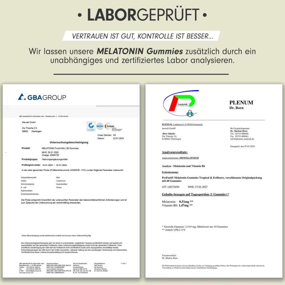 - Melatonin Gummies 60x mit 0,5 mg bioaktivem Melatonin>ProFuel Online