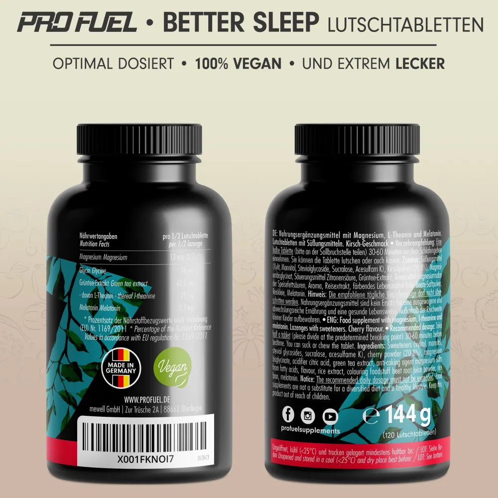 - MELATONIN Lutschtabletten>ProFuel Outlet