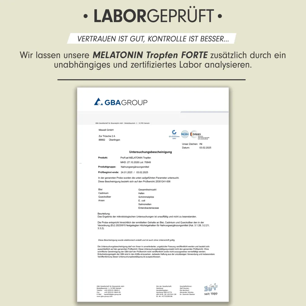 - Melatonin Tropfen FORTE (30 ml) - 1100 Tropfen mit je 0,5 mg Melatonin>ProFuel New