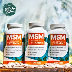 - MSM 2000mg pro Tag + natürliches Vitamin C - 365 MSM Tabletten mit Methylsulfonylmethan|ProFuel Outlet