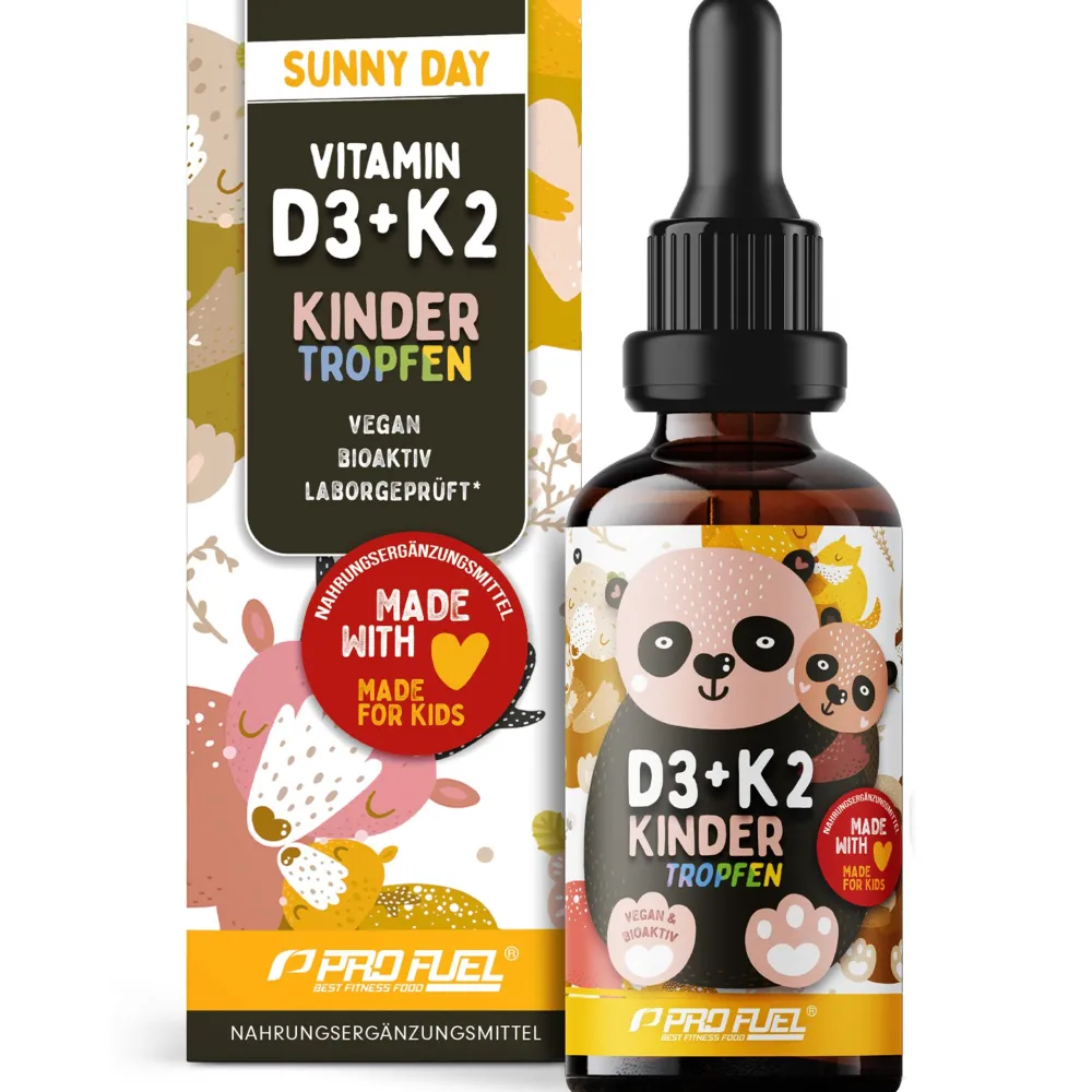 - Vitamin D3 + K2 KINDER Tropfen 1000x für 333 Tage|ProFuel