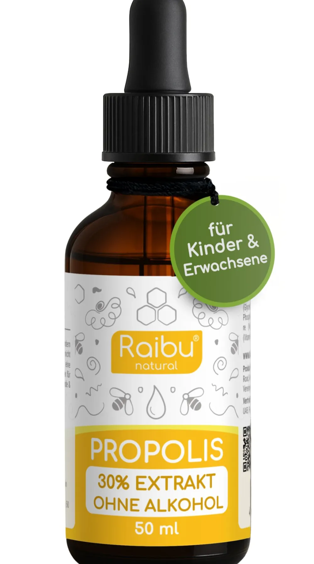 Propolis 30% Tropfen alkoholfrei - Bee Propolis Extrakt für Kinder & Erwachsene -|Raibu Clearance