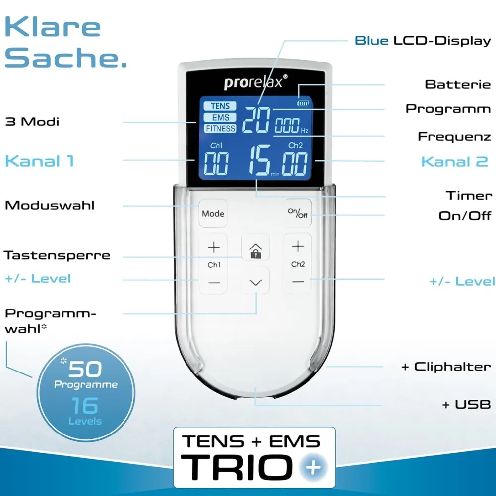 prorelax TENS/EMS Trio+> Clearance