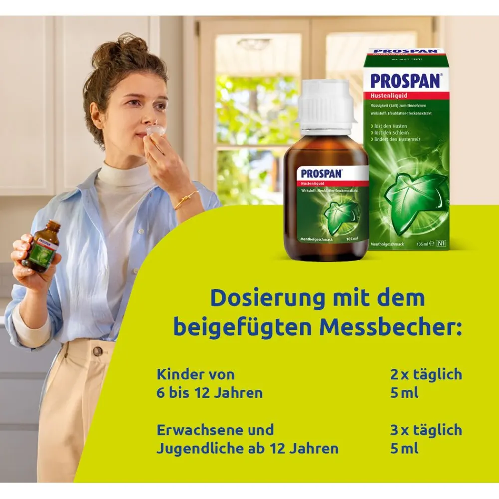 Hustenliquid für Erwachsene löst Husten und Schleim>Prospan Discount