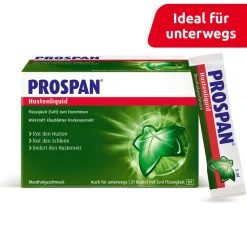 Hustenliquid im Stickbeutel ideal für unterwegs>Prospan