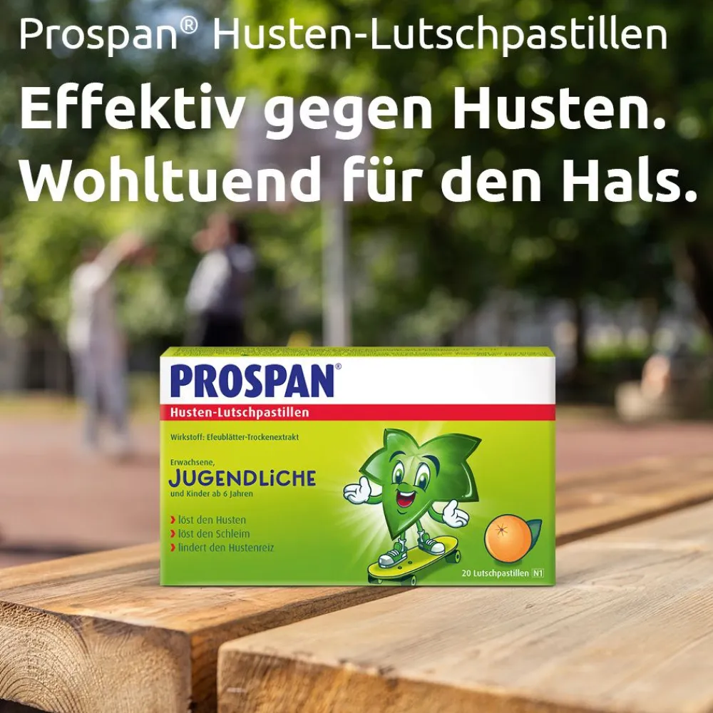 Husten-Lutschpastillen ideal für unterwegs>Prospan New