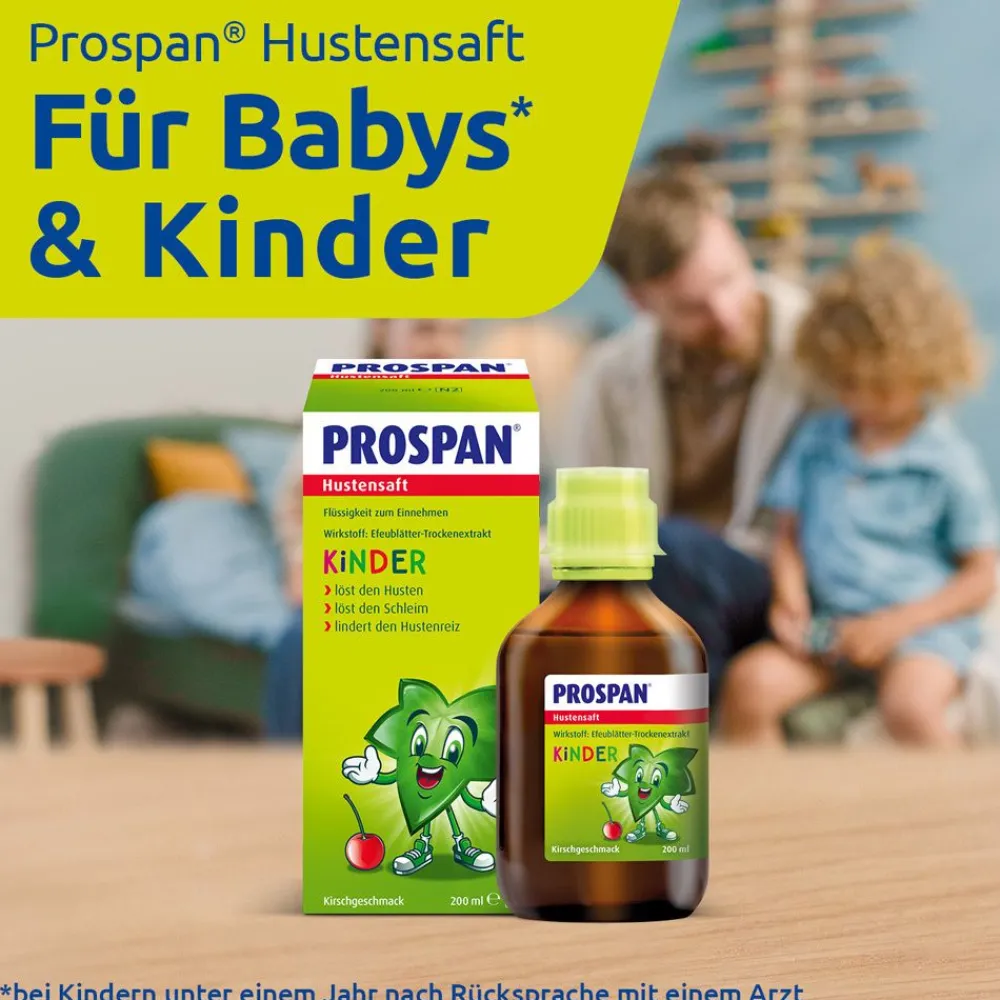 Hustensaft bei Husten und Bronchitis für Kinder|Prospan Discount
