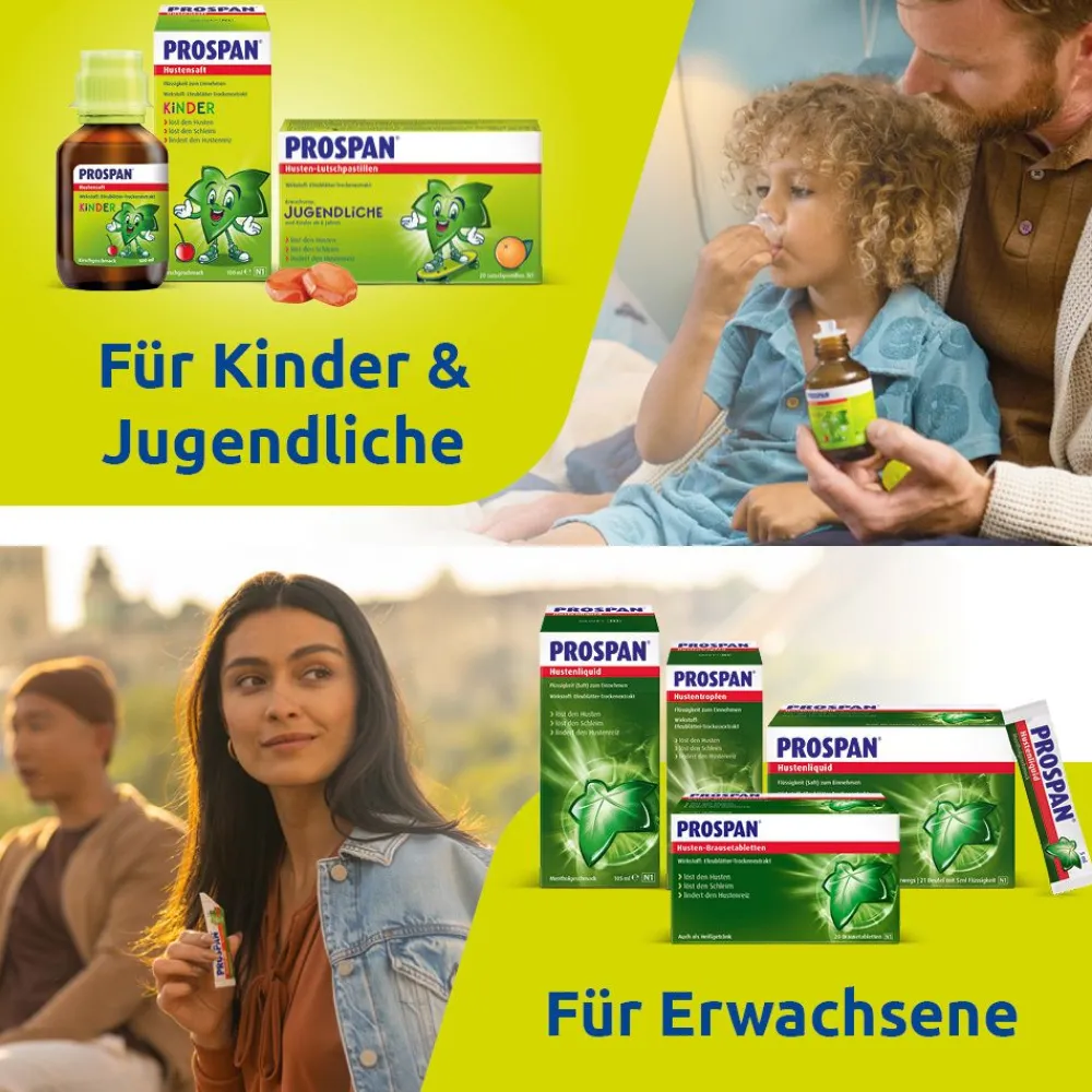 Hustensaft bei Husten und Bronchitis für Kinder|Prospan Discount
