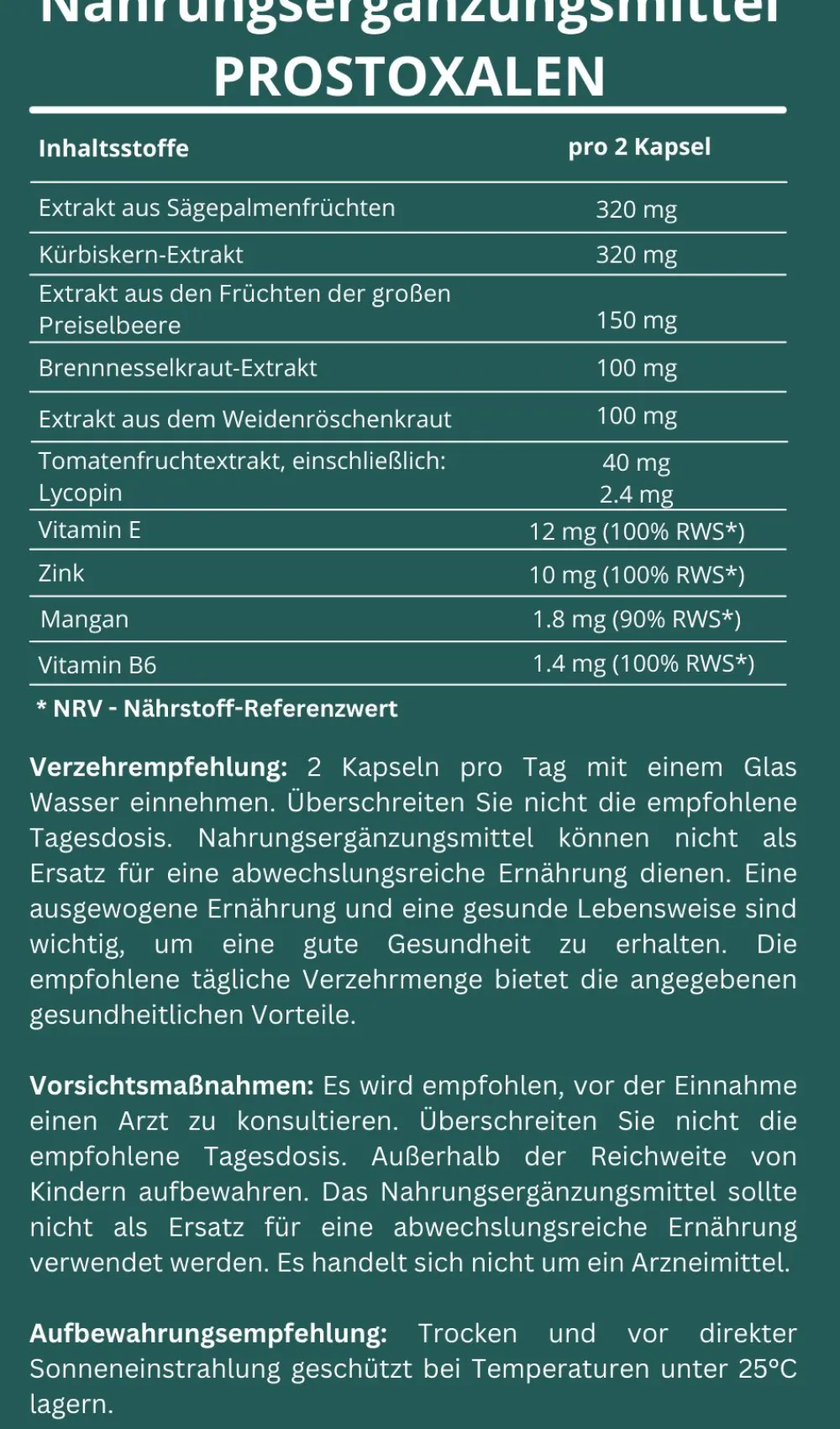 Prostoxalen - Sabal Palm Kapseln für die Prostata| Outlet