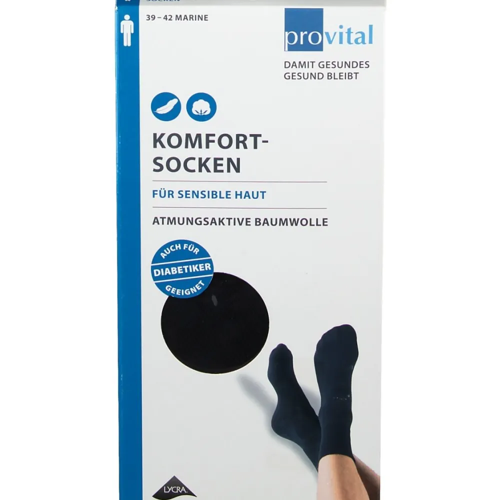 Komfortsocken Gr. 39-42 marine|provital
