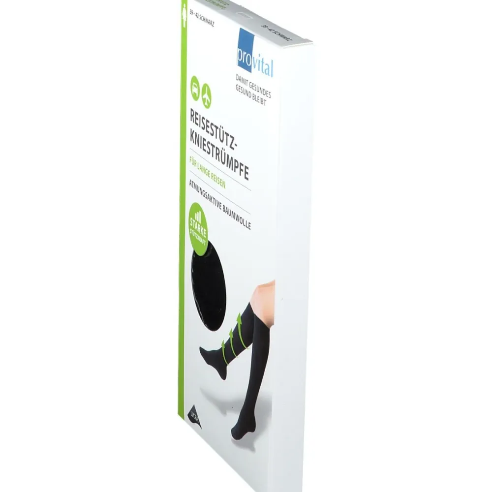 Reisekniestrümpfe Gr. 39 - 42 schwarz|provital Online