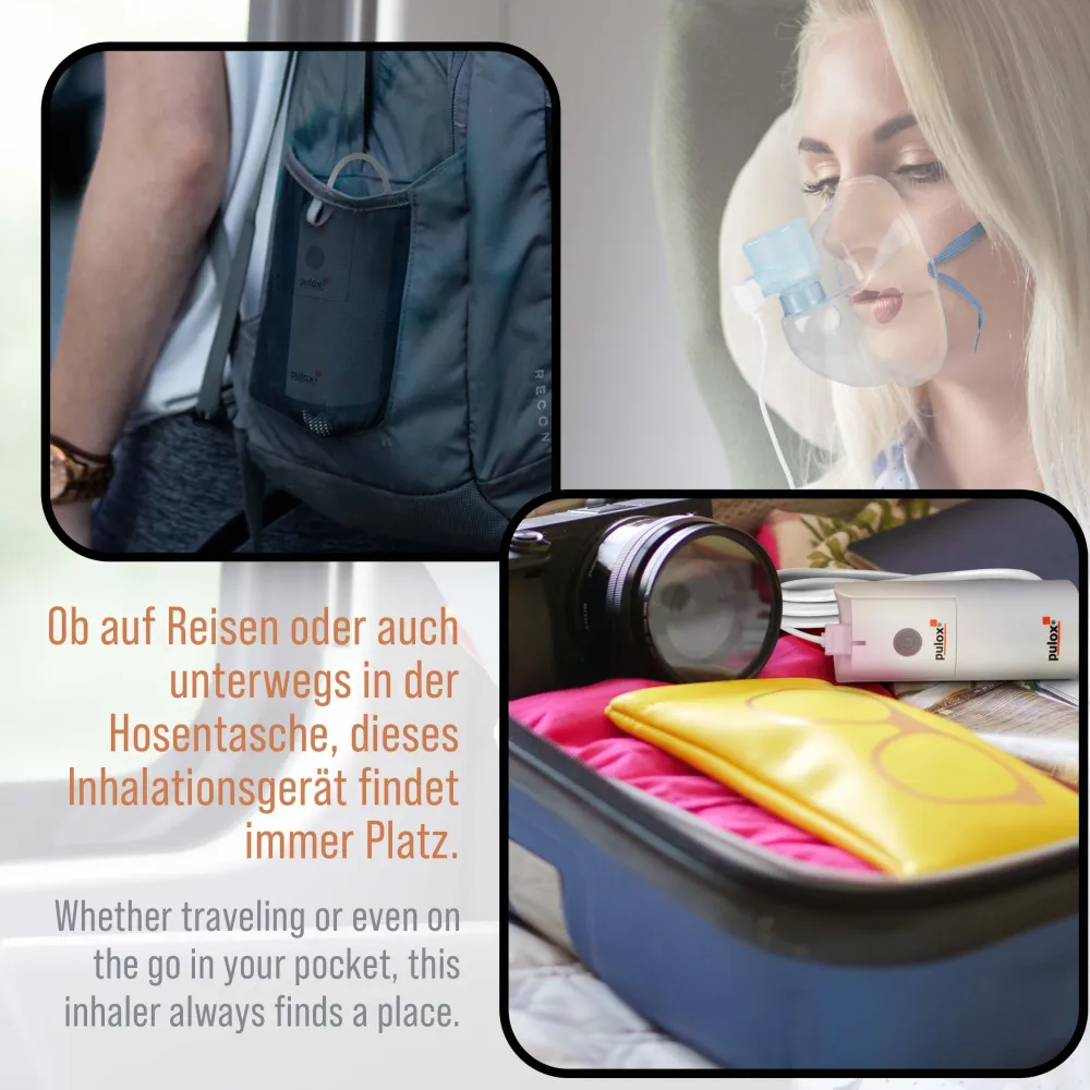 IN-200 Vapo Portabler Vernebler Nebulizer Inhalationsgerät mit Maske für Erwachsene und Kinder>pulox Best