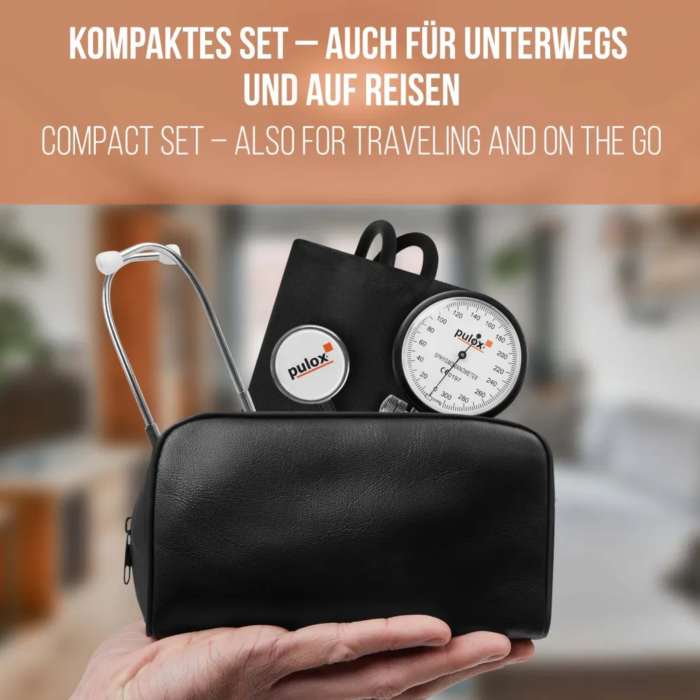 Manuelles Aneroid Blutdruckmessgerät & Flachkopf-Stethoskop im Set>pulox Clearance