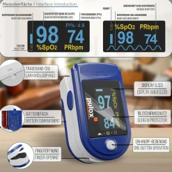 PO-200A Set - Finger-Pulsoximeter - Blau>pulox Outlet