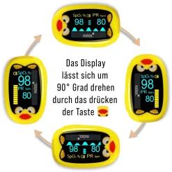 PO-210B - Akkubetriebenes Kinderpulsoximeter mit Warnfunktion><noscript><img width=