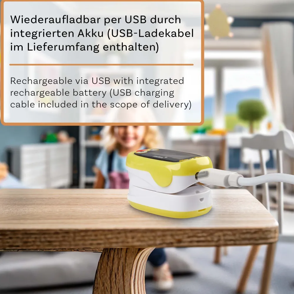 PO-210B - Akkubetriebenes Kinderpulsoximeter mit Warnfunktion>pulox Online
