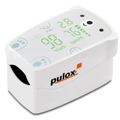 PO-235 - Finger-Pulsoximeter für Kinder mit Alarm in Weiß>pulox New