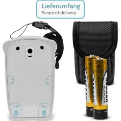 PO-235 - Finger-Pulsoximeter für Kinder mit Alarm in Weiß><noscript><img width=
