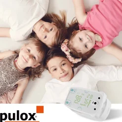 PO-235 - Finger-Pulsoximeter für Kinder mit Alarm in Weiß><noscript><img width=