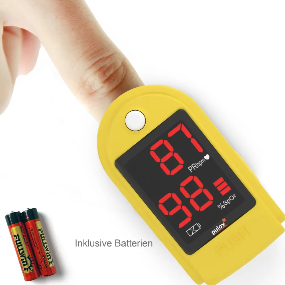 PO-100 Solo - Finger-Pulsoximeter - Gelb|pulox Online