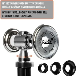 Rappaport Stethoskop - 5in1 Doppelschlauch Stethoskop mit wandelbarem Doppelkopf|pulox Discount