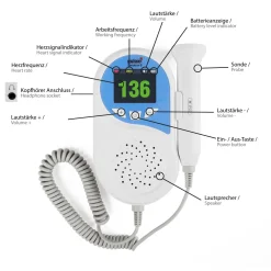 Sonotrax B - Ultraschall Fetal-Doppler mit Lautsprecher & LCD-Display|pulox Best