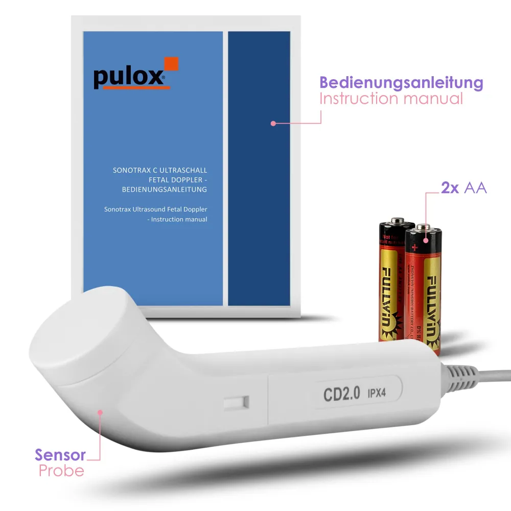Sonotrax C - Ultraschall Fetal-Doppler mit Lautsprecher & TFT-Display>pulox New