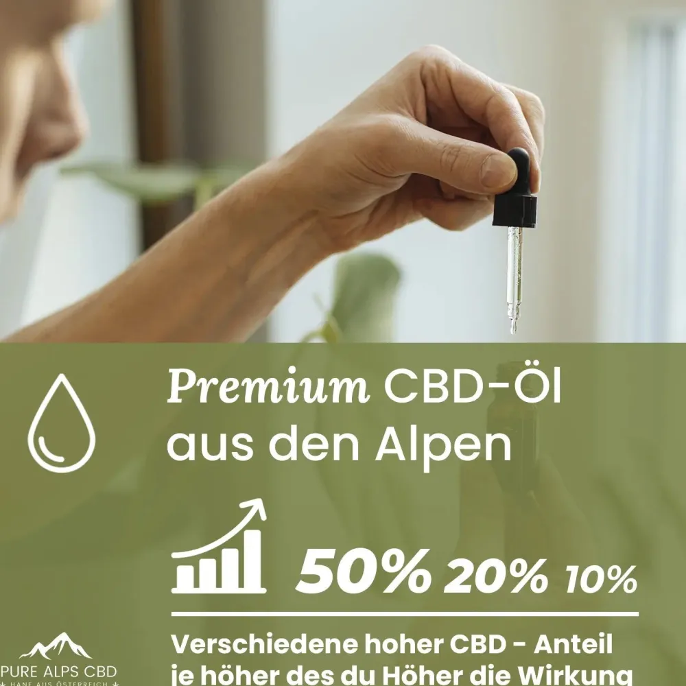 Pure Alps CBD Vollspektrum Öl Tropfen 50%> Clearance