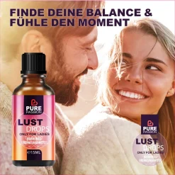Pure Passion® Lust Drops für Frauen | natürlicher Begleiter für mehr Sinnlichkeit| Hot