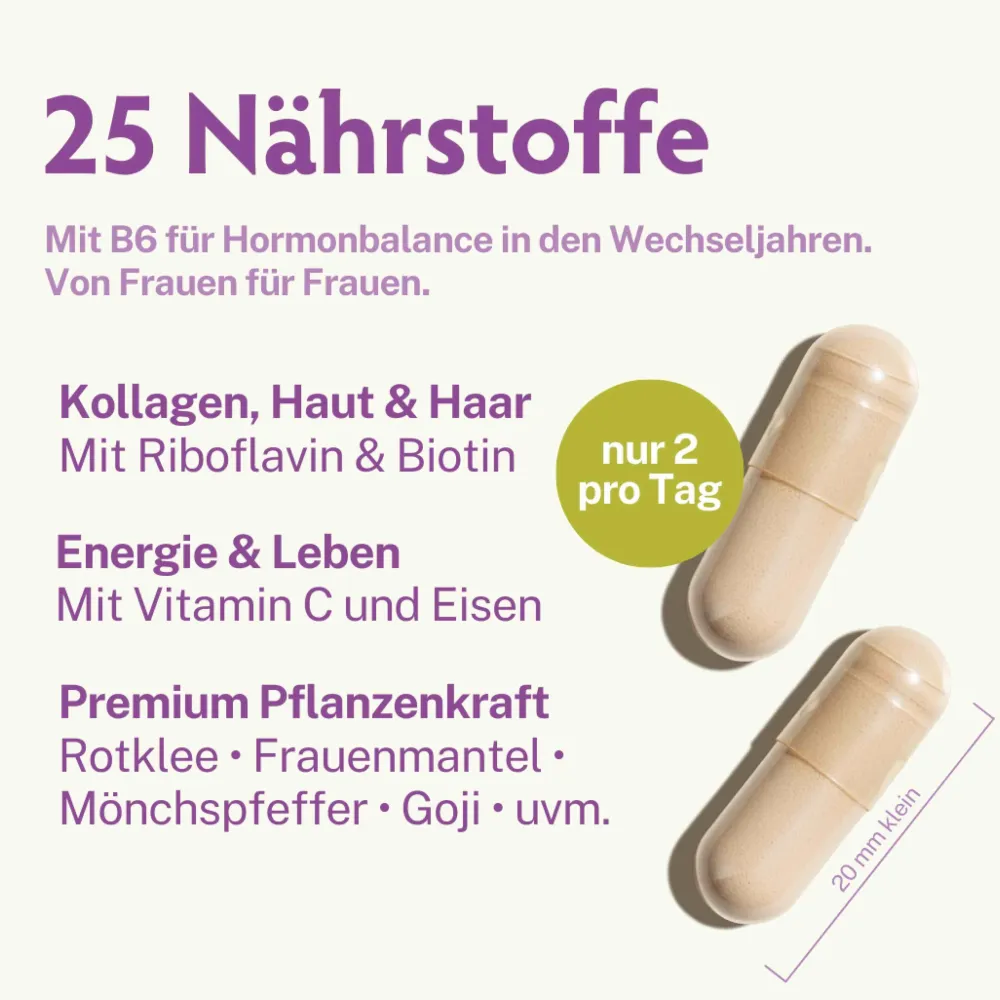 Meno Pause | Wechseljahre | Hormon Balance | Rotklee & Mönchspfeffer | vegan|Puriafam Discount