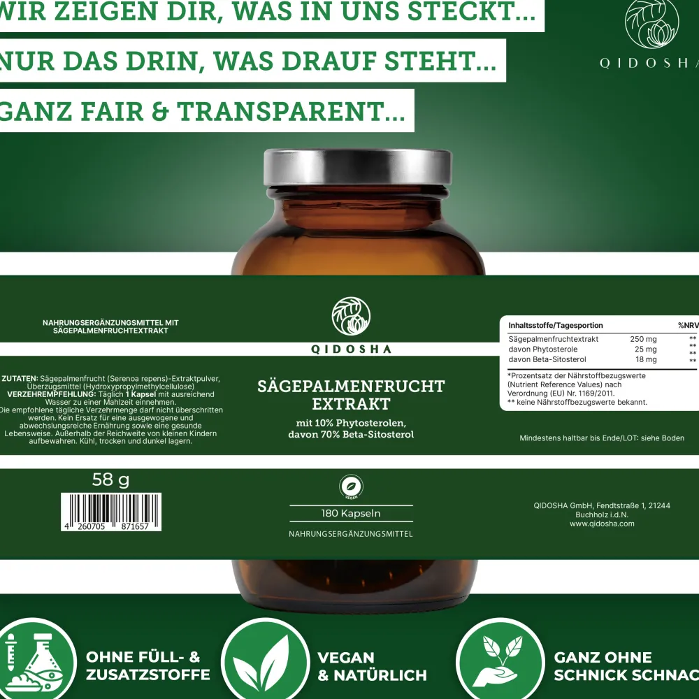 QIDOSHA Sägepalmen Fruchtextrakt NEUE DOSIERUNG> Hot