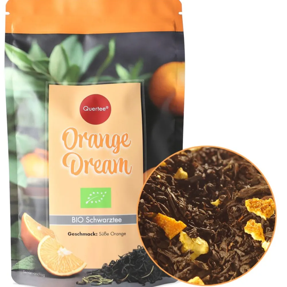 Quertee® - BIO Schwarztee Orange Dream> Sale