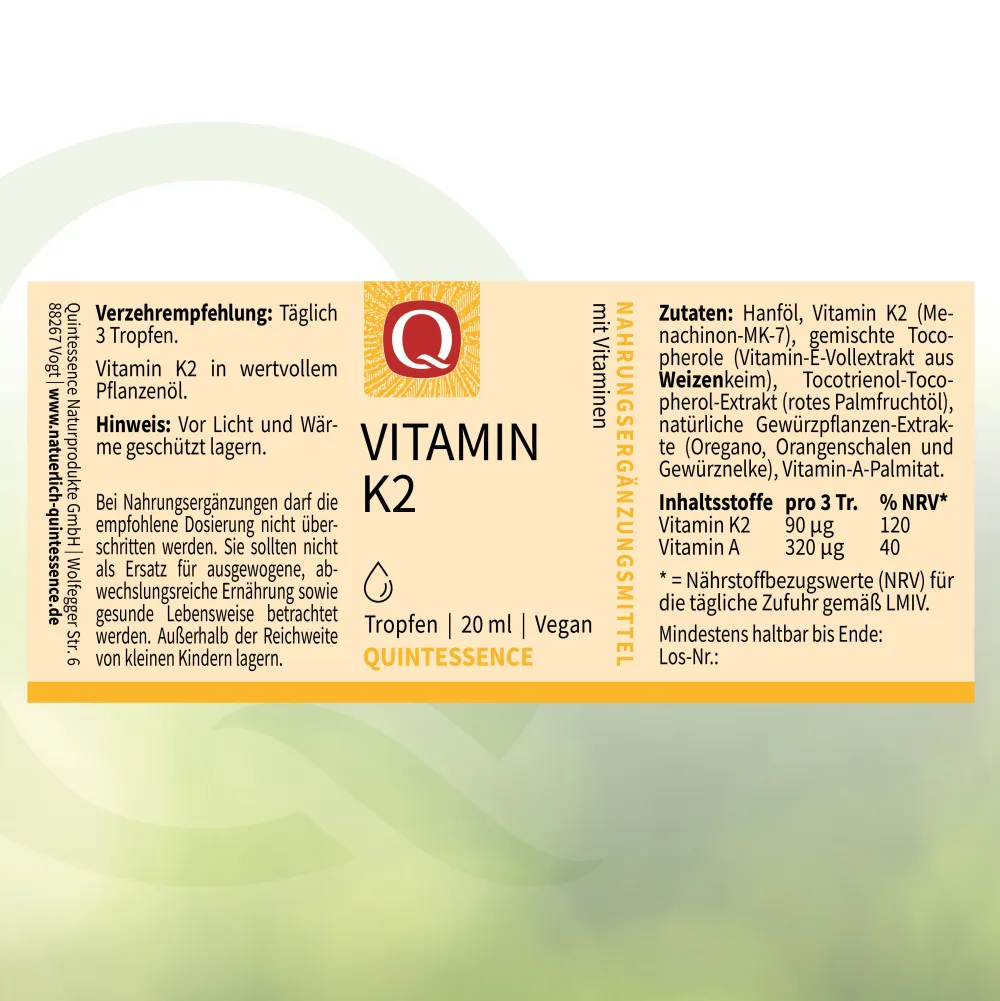 Vitamin K2 Tropfen>Quintessence Hot
