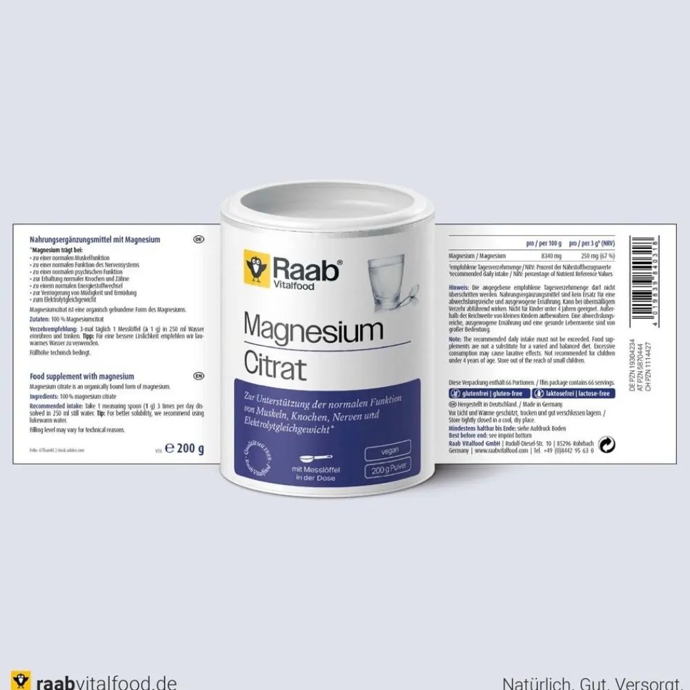 Raab Vitalfood® Magnesiumcitrat Pulver> Online