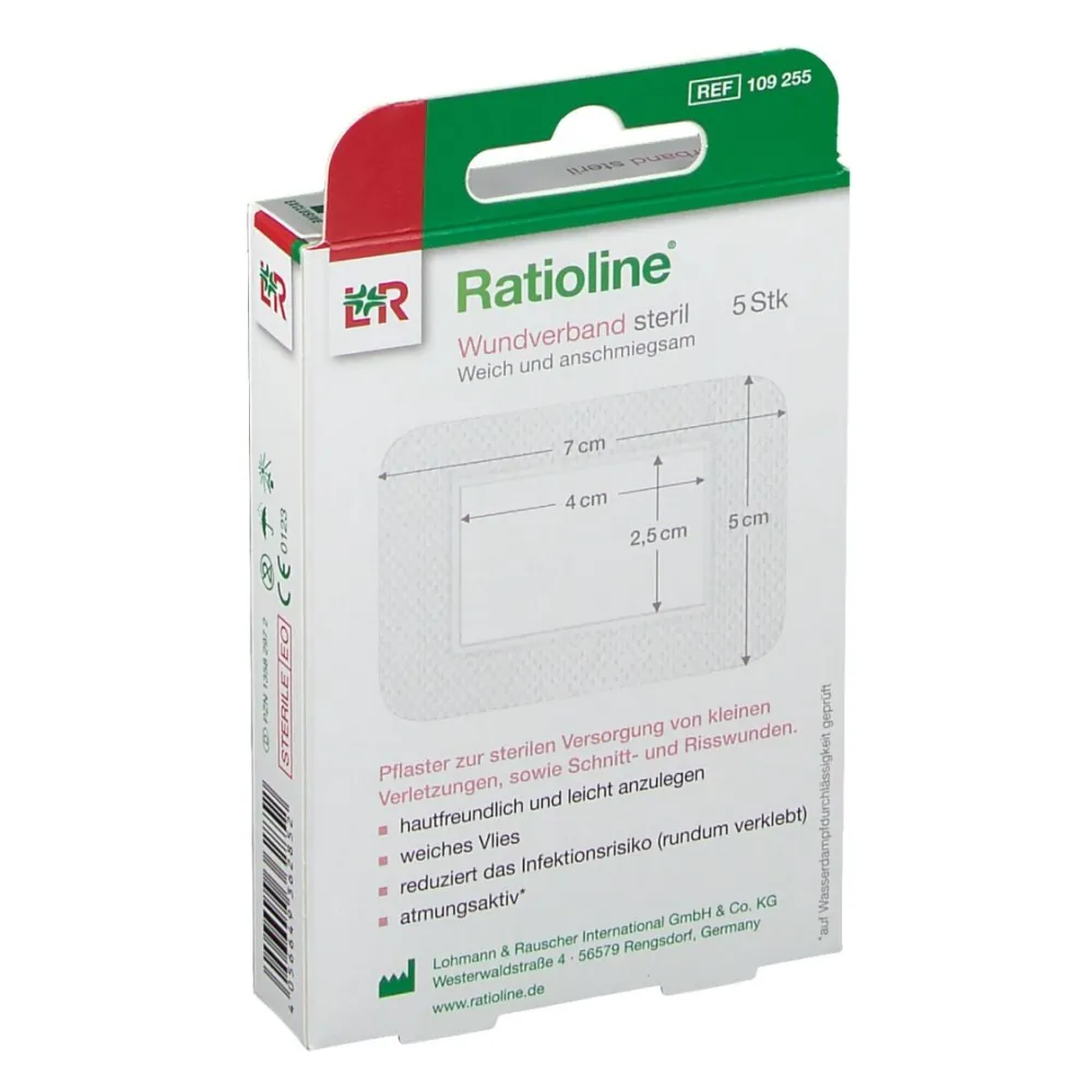 ® Wundverband steril 7 x 5 cm|Ratioline